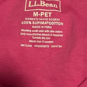 NWOT/ LL Bean Women's Pima Cotton